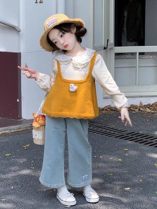 女鹅秋季三件套 换季还在愁给娃买啥衣服吗 三件套好开入手 轻轻松松过秋季#生女儿就要这样穿 #韩系穿搭 #高品质童装 #换季 #秋季新款