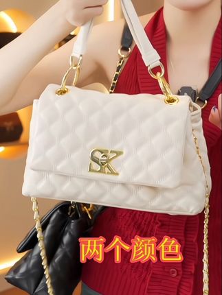 2025网红爆款女士斜跨包包今年新款大容量菱格链条包时尚百搭单肩。 #包包推荐 #女包斜挎包高级感轻奢 #百搭包包 #斜挎包 #包包种草