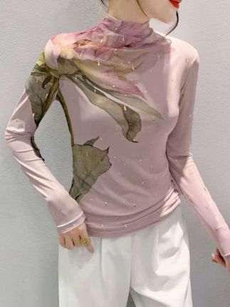 #国风上衣#修身内搭#网纱打底衫#秋冬穿搭#时尚洋气