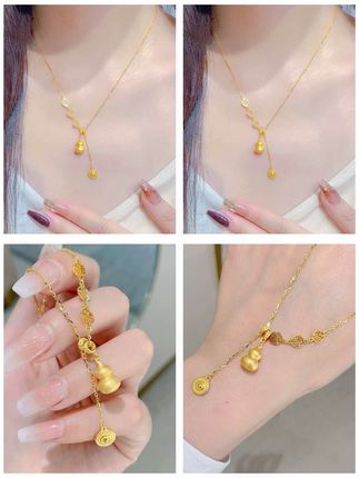 钛钢项链 新中式流苏福字葫芦项链女款百搭精致小众不掉色锁骨链#项链 #百搭项链 #锁骨链 #项链推荐 #饰品搭配