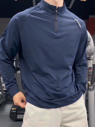 秋冬运动穿搭也要帅气有型!小几十带走一件半拉链运动长袖太爱了 #运动穿搭 #健身穿搭 #户外穿搭 #长袖t恤 #内搭外穿都好看