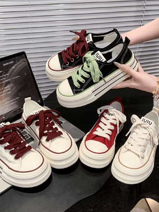 #增高帆布鞋#增高帆布鞋女款 #爱了爱了 #舒适透气不闷脚 #潮鞋只为你打造