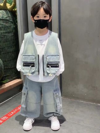 男童套装儿童衣服2025新款秋季痞帅时髦男孩春秋装男宝马甲三件套#高品质童装 #童装上新 #牛仔穿搭 #潮童穿衣搭配 #潮童穿搭