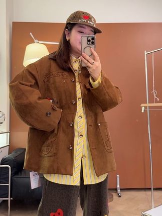鹿皮绒小众外套 #ootd穿搭 #大码女装120斤到220斤 #潮牌
