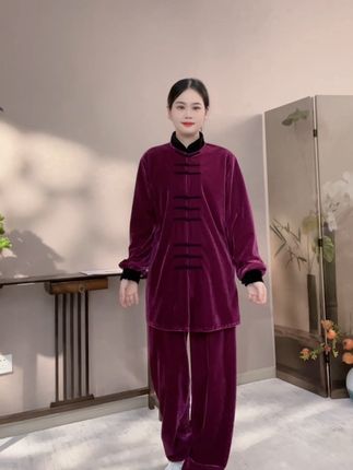 #重磅 丝绒太极服 #男女同款 #面料柔软舒适
