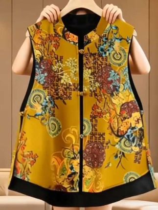 国潮双面提花复古中国风马甲 #原创国风 #重工刺绣 #气质感穿搭 #时尚妈妈精选 #传统服饰