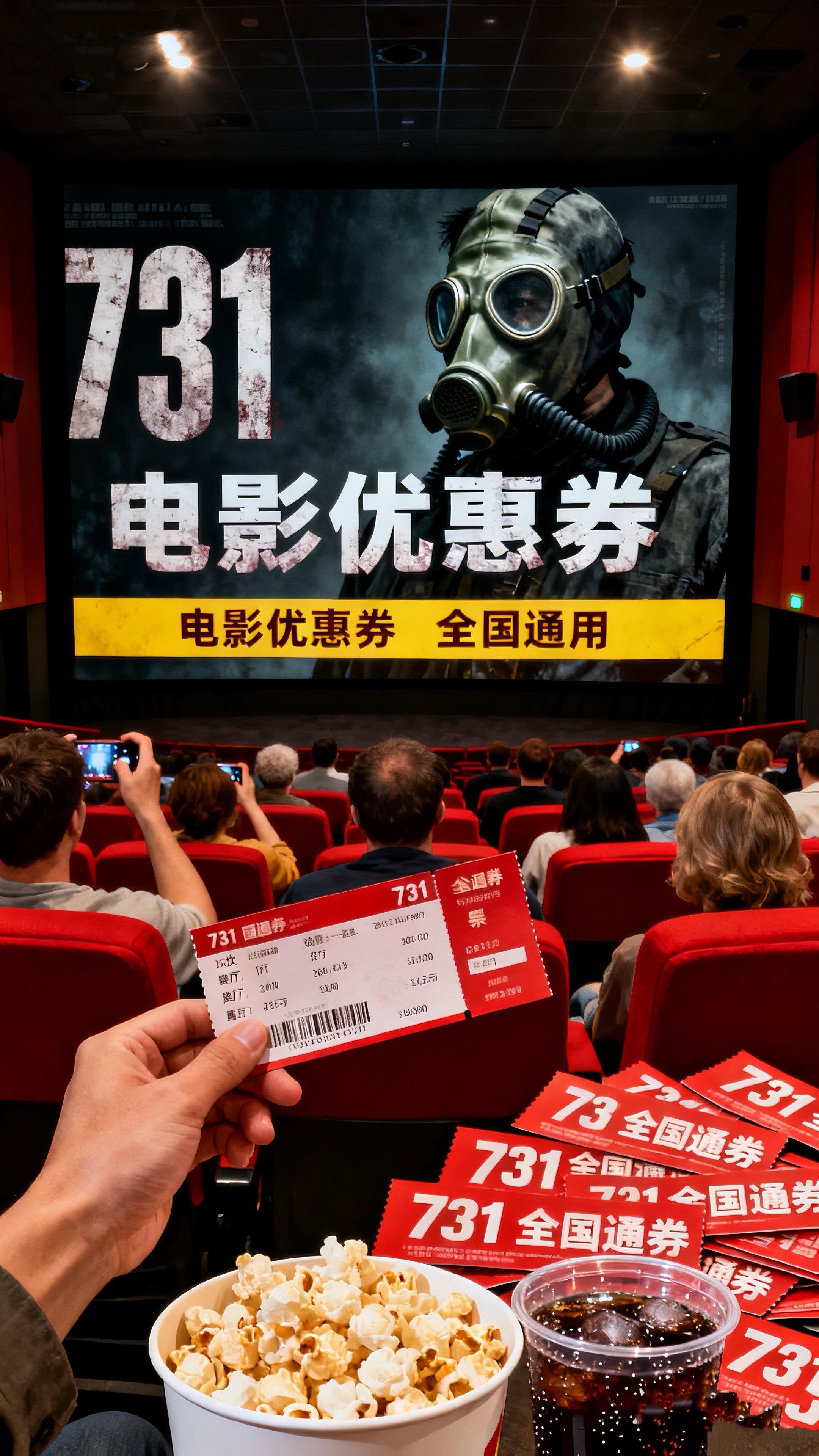 看《731》!15元双人票太值了 抖音团购15元抢双人票,全国影院通用,超额补差价超方便。带着孩子去看,铭记历史吾辈自强#世界和平 #好电影#电影