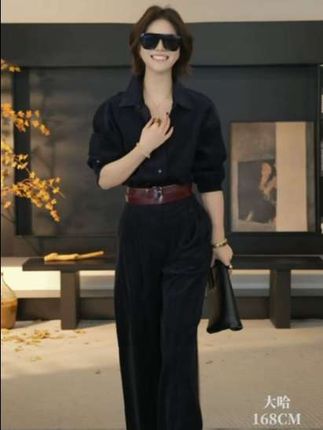 灯芯绒时尚套装#时髦穿搭 #减龄气质 #优雅气质 #休闲舒适 #显瘦显高