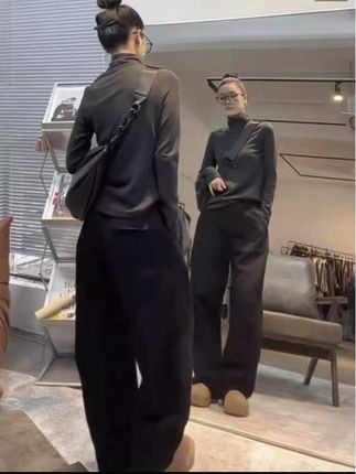#弯刀卫裤 #高腰显瘦 #梨形穿搭 #休闲百搭 #秋季新款