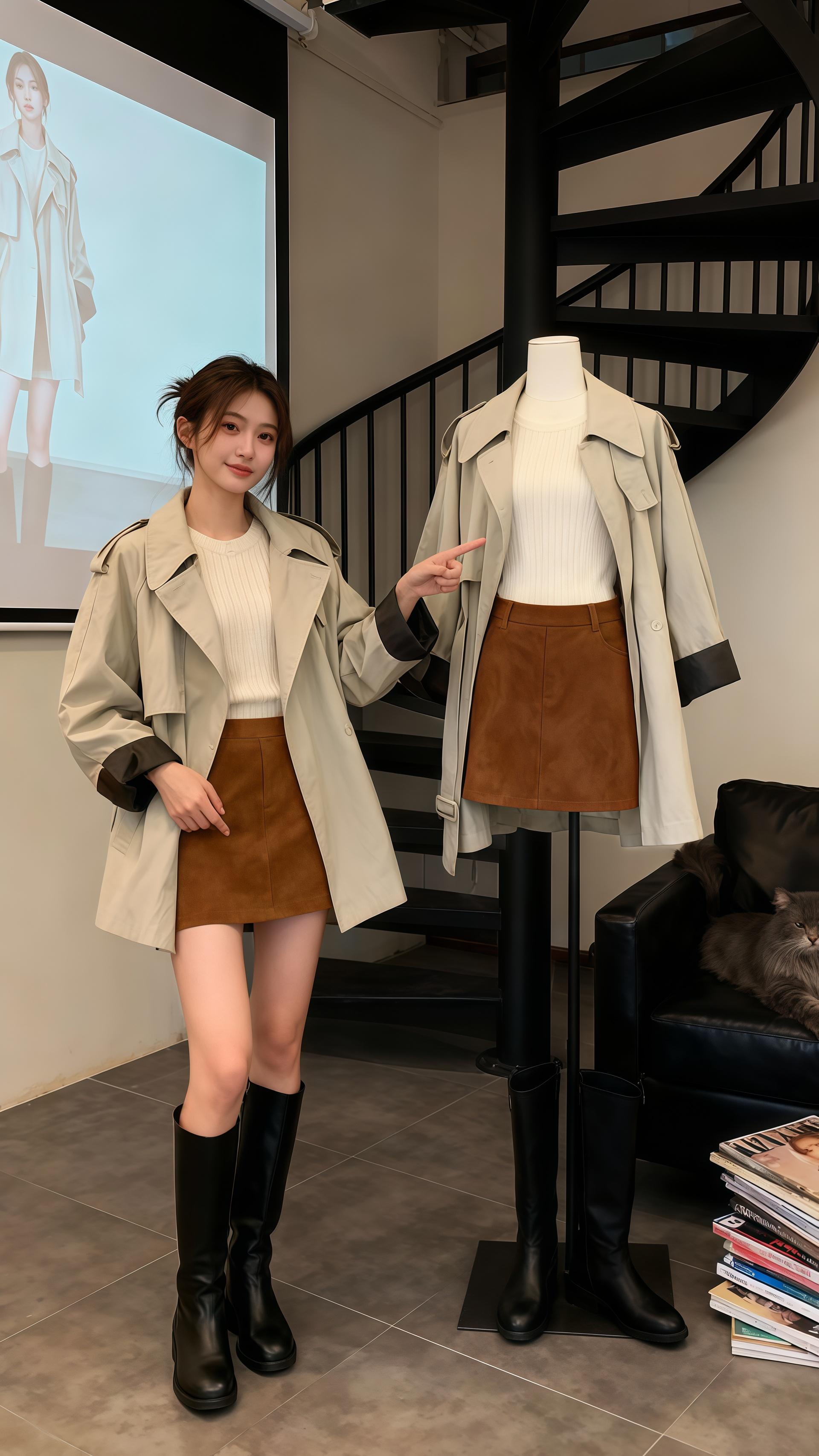 #创作灵感  #风衣外套  #暖fufu的冬日ootd  #许妍的衣橱每套都过分美丽  #比冬天先来的是暖系流光