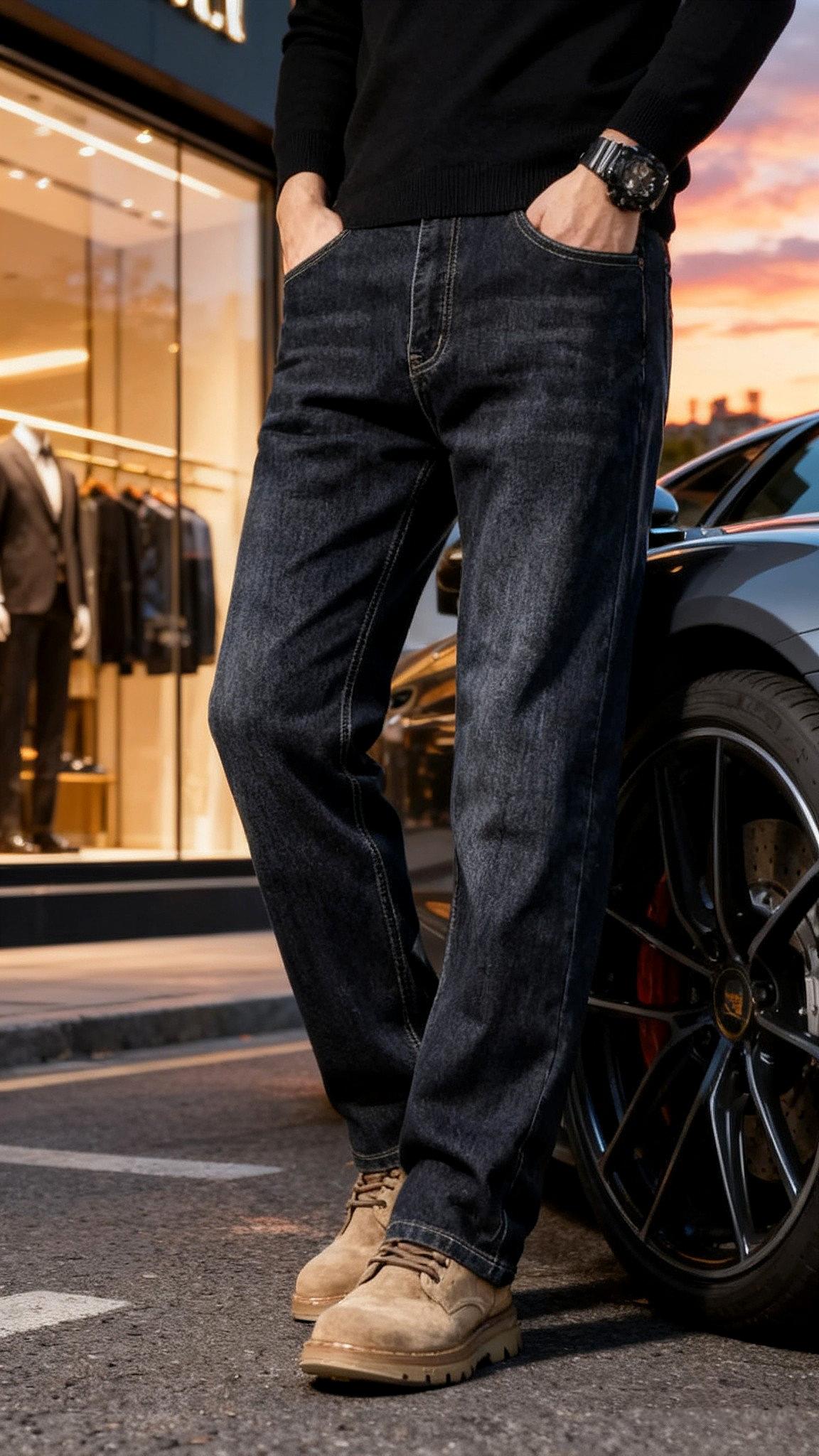 家人们,罗蒙男士新款牛仔裤来咯!专为男士打造的爆款。 宽松直筒版型,不挑腿型,对各种腿粗、腿弯问题都能巧妙修饰,走起路来潇洒自在。它超级百搭,搭配T恤、衬衫、外套都毫无压力,轻松适配各种场合。 春秋季节穿正合适,高端品质肉眼可见,面料舒适又耐穿。罗蒙出品,必属精品。男士们别错过,赶紧给自己安排上! #男士牛仔裤 #男士直筒裤 #男士休闲牛仔裤推荐 #百搭裤子 #男士必备