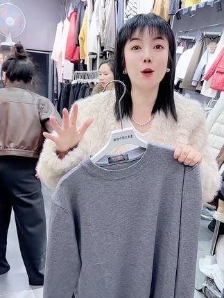 鄂尔多斯市产男款100%纯羊毛衫冬季加厚保暖半高领时尚纯色打底衣