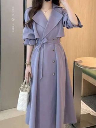 新款时尚风衣女中长款高级感显瘦气质休闲宽松外套#美出高级感 #谁穿都美@DOU+小助手