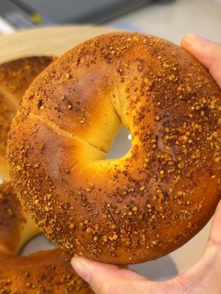 #太好吃了 #嘎嘎好吃😋 #贝果#桃李#夹心贝果