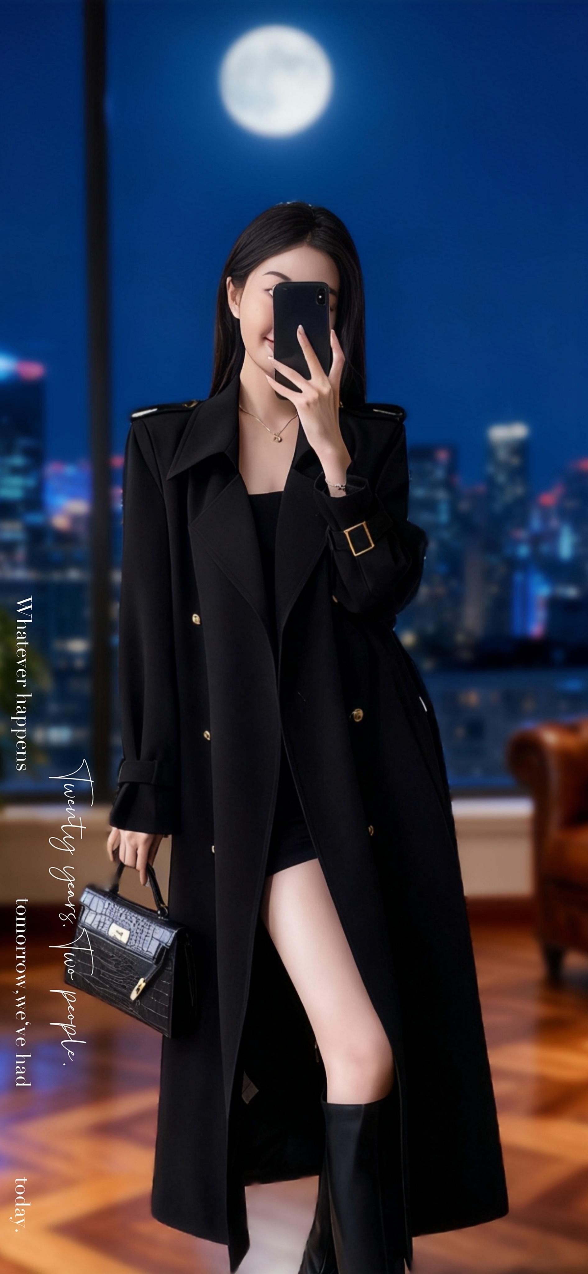 春秋氛围感穿搭!黑色赫本风风衣简直太美了~ 谁的春秋衣柜能缺一件撑场面的风衣?这件双排扣长款直接戳中审美点! 经典黑色自带高级滤镜,赫本风剪裁利落又大气,过膝长度刚好遮住胯宽腿粗。双排扣设计复古精致,无论是扣起来凸显腰线,还是敞开穿营造松弛感,都氛围感拉满。 春天搭碎花裙配帆布鞋,温柔又灵动;秋天内搭高领衫配长靴,飒爽又通勤。从上班通勤到约会逛街,甚至出游拍照,一件就能驾驭住所有场景,轻松穿出毫不费力的时尚感~#早秋穿搭三分钟出门不是梦 #秋冬穿搭新鲜感在线 #超实用的早秋风衣穿搭口诀 #秋季不露腿穿搭 #普通人不化妆也能穿出氛围感@抖加🔥上热门🔥dou+🔥热点宝