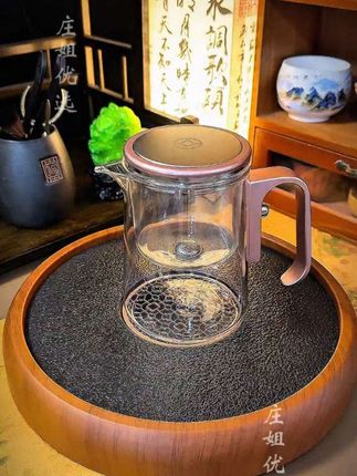 玻璃磁吸无杆飘逸杯,茶水分离泡茶壶,懒人泡茶神器#高端茶器 #玻璃茶具 #茶具好物推荐 #一起喝茶 #召唤茶友