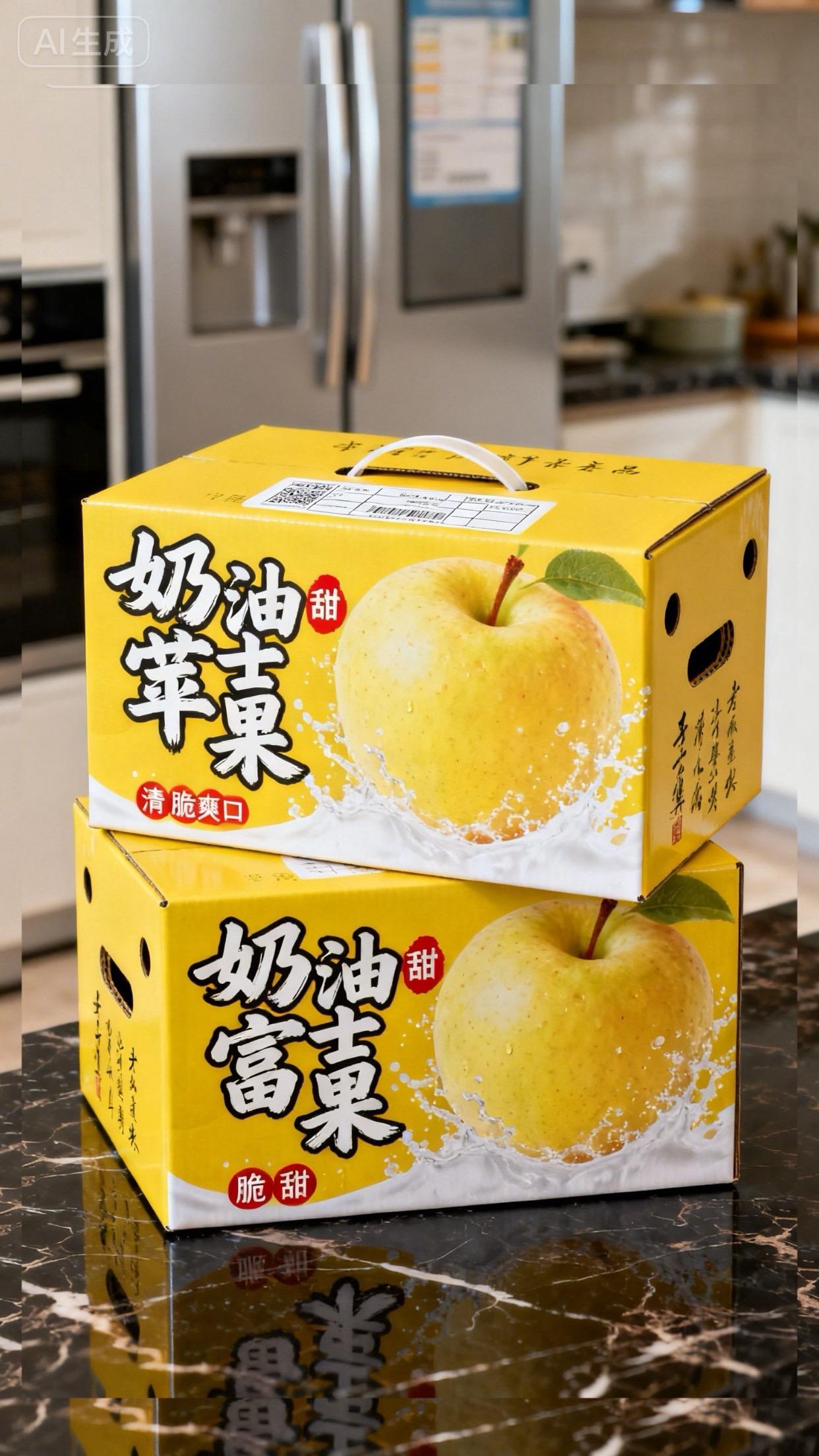 #奶油富士苹果口感是又脆又甜 #网红水果 #特产水果 #鲜果 #网红水果