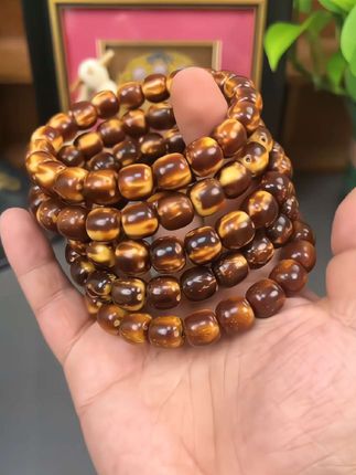 紫金鼠半实心手串(火焰鼠)#紫金鼠手串 #盘串 #绕指柔 #紫金鼠 #文玩手串