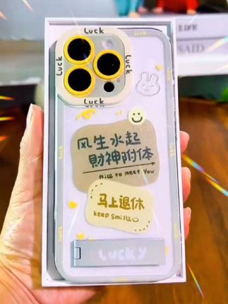 风生水起天使眼支架壳适用苹果15手机壳iPhone 13/16华为小米vivO#手机壳#回头率超高的手机壳#少女心爆的手机壳#耐脏的手机壳#仙女必备