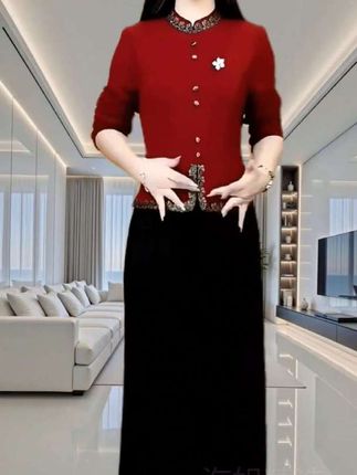 【衣雅严选】8085-1273#新款特惠加厚保暖气质显瘦款假两件连衣裙#优雅气质 #强烈推荐 #高级感穿搭 #质量好价格低 #美观大方