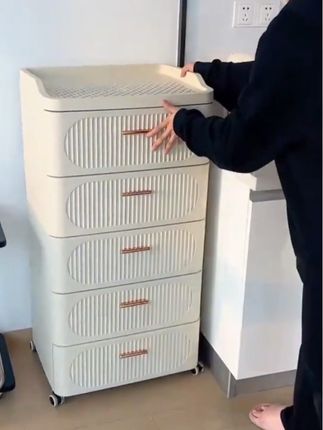 一款奶油风#抽屉式收纳柜 放哪里都很美观#收纳柜 #居家好物 #实用好物#多层收纳柜