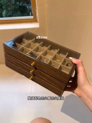 20多块钱的首饰盒看着太精致高级了!#首饰盒 #首饰收纳柜