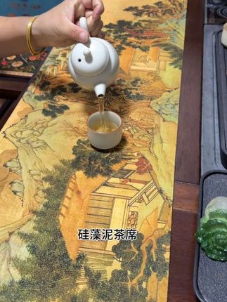 #茶生活 #茶席#桌垫#桌旗#硅藻泥桌垫