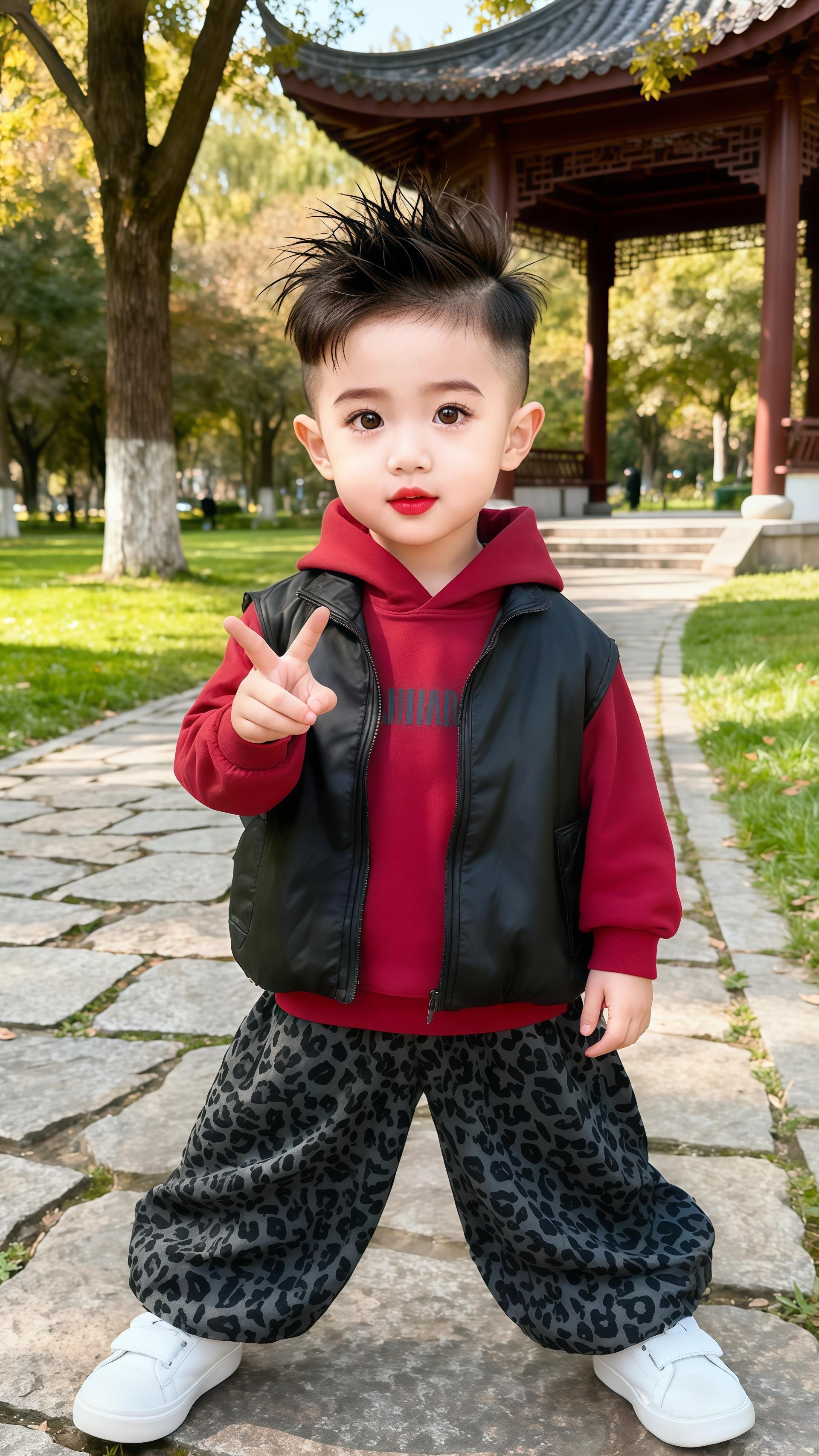 2025新款男童酷帅连帽马甲三件套太好看。#高品质童装 #阳光帅气 #潮童穿搭 #男童穿搭 #酷帅连三件套