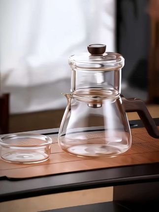 顶壶功夫茶具泡茶壶 家用玻璃全自动磁吸花茶壶 茶杯懒人泡茶神器#喝茶dou有仪式感 #器物之美 #茶壶#喝茶 #茶生活 #玻璃茶具