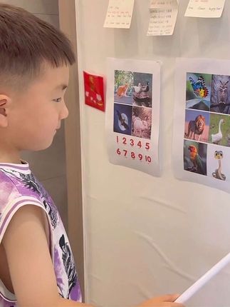 努力上进的小男孩#暑假 #英语启蒙 #见证成长