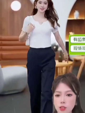 #dou上热门 高腰八分哈伦裤休闲裤薄款直筒裤松紧腰宽松显瘦弹力外穿#面料柔软亲肤透气#质量杠杠滴 #大气时尚百搭