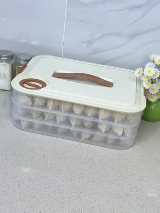 这款食品级材质饺子盒,厨房冰箱收纳,速冻馄饨饺子保鲜全靠它,再也不怕串味或粘连。厨房收纳好帮手!#厨房收纳 #食物保鲜 #收纳盒#饺子收纳盒#保鲜盒