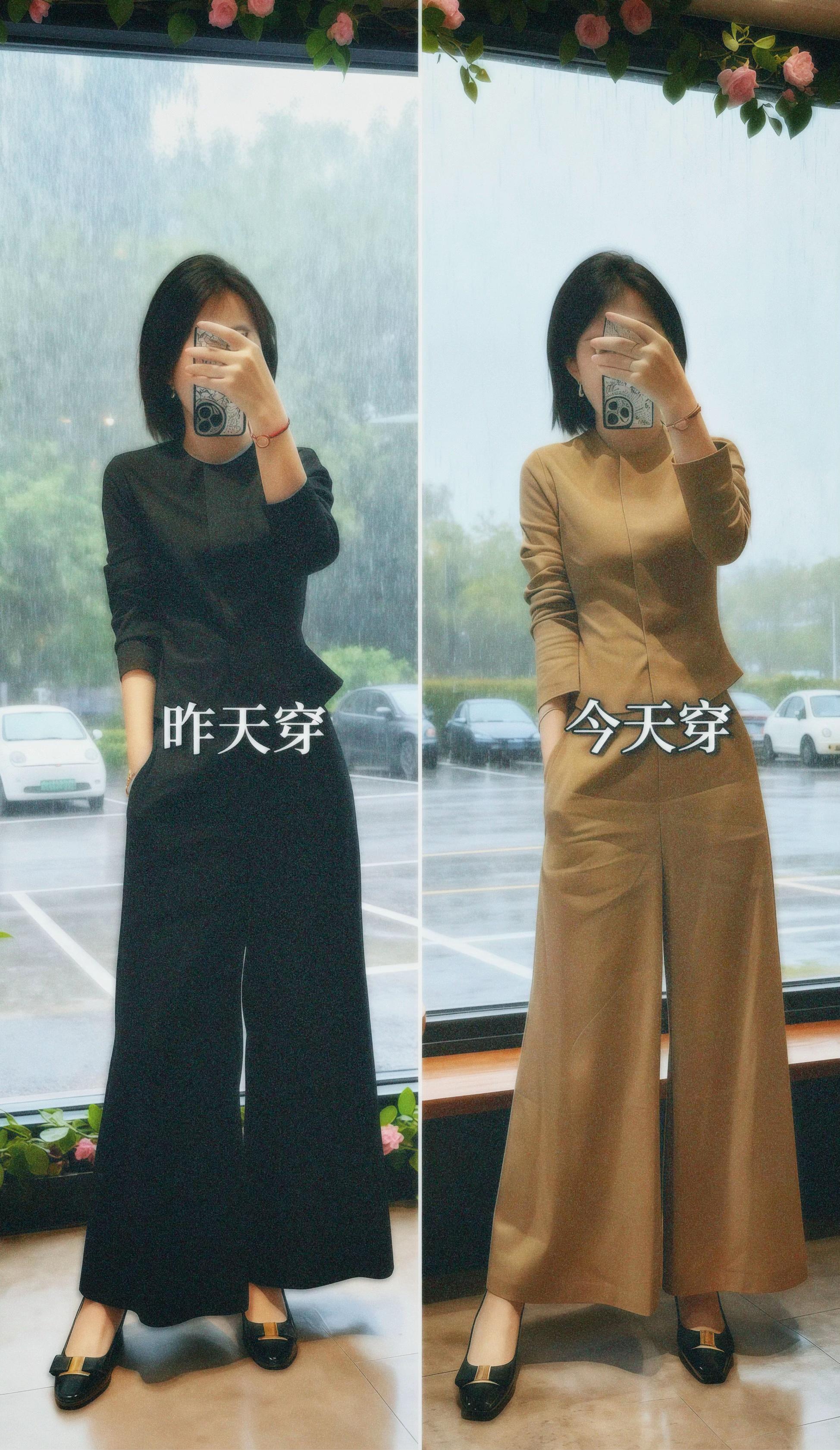 卡其色与拿铁香 玻璃窗将深秋的风挡在外面,林晓推开咖啡店门时,身上的卡其色套装沾了点细碎的阳光。上衣是柔软的面料,阔腿裤垂坠感刚好,走起来带起轻微的弧度,衬得她原本就纤细的脚踝更显利落。 她选了靠窗的位置,刚把帆布包放在邻座,服务生就端来送错的焦糖玛奇朵。“抱歉,这杯我还没点。”她抬头笑时,眼角弯起的弧度让服务生愣了愣,又连忙道歉换了她点的热拿铁。 拿铁的蒸汽漫过镜片,她低头翻书时,卡其色袖口蹭到杯沿,留下一道浅痕。邻桌的小女孩忽然指着她的裤子:“妈妈,这个颜色和我画板里的沙滩一样!” 林晓抬头冲小女孩眨眨眼,阳光透过玻璃窗落在她身上,卡其色仿佛也浸了暖,连带着周遭的空气都软了几分。#小香风穿搭 #早秋贵气感穿搭 #秋季不露腿穿搭 #早秋穿搭三分钟出门不是梦 #创作灵感