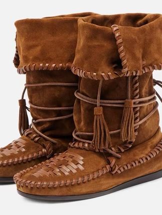 #复古流苏编织拳击靴 #百搭绑带堆堆西部靴 #马丁靴女#堆堆靴 #流苏编织靴