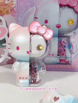 凯蒂猫~变身!!蝴蝶结还可以替换颜色太酷啦~ #三丽鸥 #hellokitty #kitty猫 #积木 #礼物