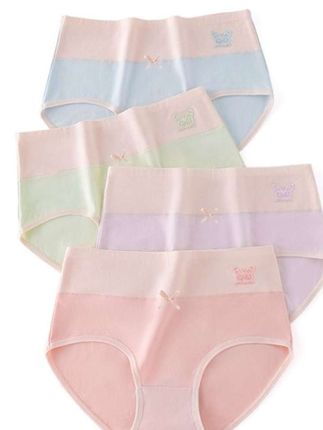 JIEHAN洁翰/【秋季新品】7A纯棉抑菌内裤女抗菌大童舒适学生三角裤#内裤女 #抗菌内裤女 #内裤女款大码 #舒适内裤 #内裤蝴蝶结