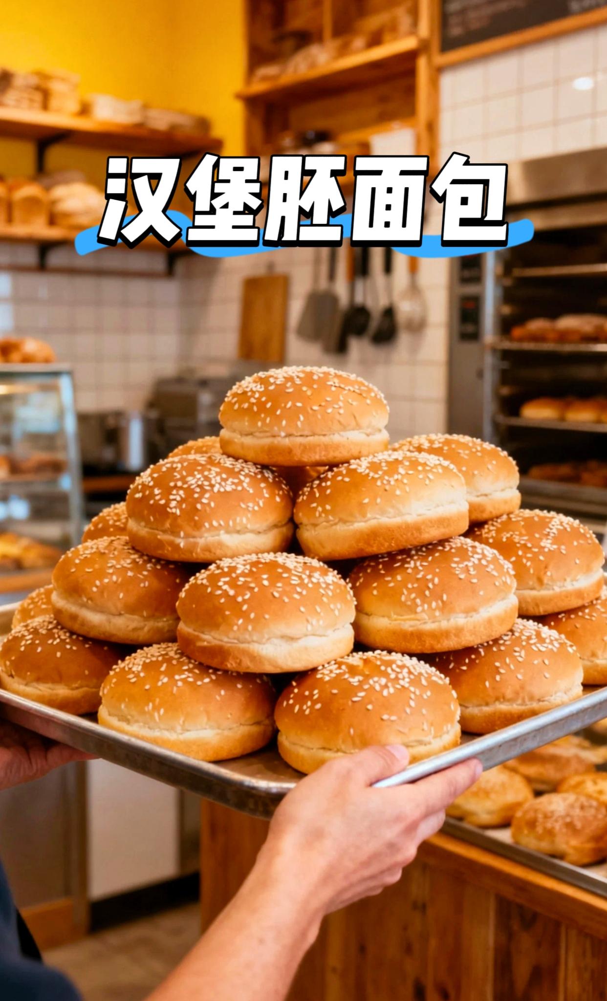 早餐纠结症又犯了?试试这个汉堡胚面包! 不用费心搭配,烤得微微焦香,夹片煎蛋、一片生菜,简单抹点酱,快手又顶饱~#汉堡胚 #汉堡炸鸡 #汉堡 #超便宜超划算 #早餐吃什么