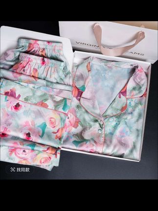 达芬奇密码【洛神玫瑰】2025年夏季新款舒适可外穿家居服睡衣三件套#面料柔软舒适 #谁穿谁好看系列