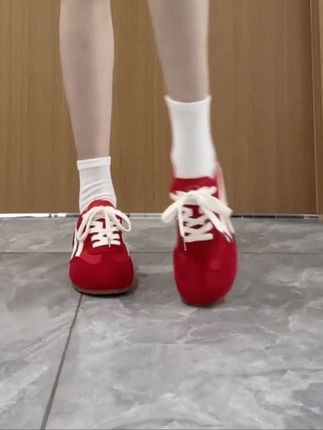 拉夏贝尔美式女款秋季新款 透气爆款百搭明星同款德训鞋#拉夏贝尔#美式款#秋季#透气#德训鞋