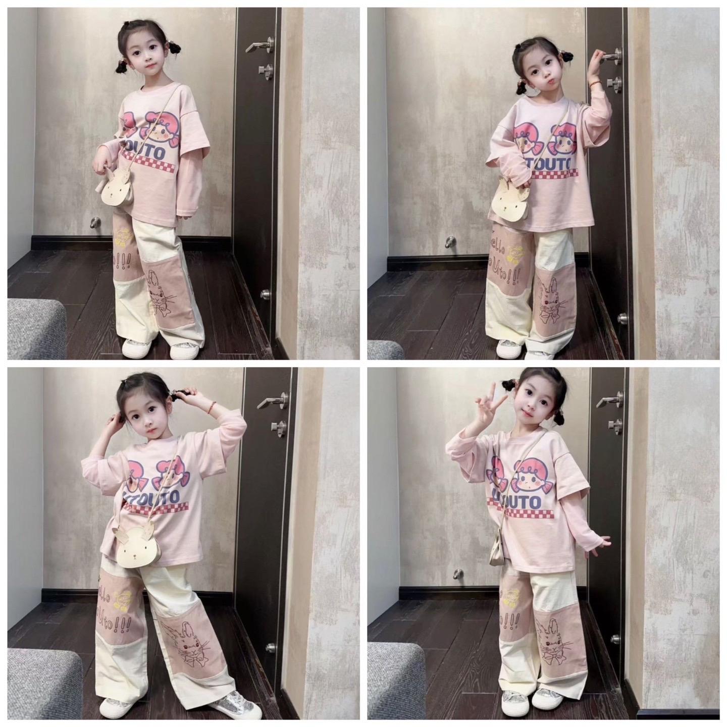 #上热门 #女童套装 #萌娃穿搭 #国风童装 #童装上新