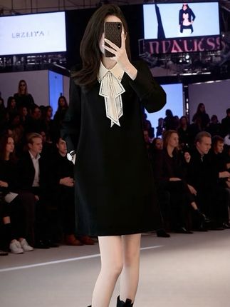 春秋别致新款显廋高端法式赫本风大码宽松连衣裙打底内搭 #连衣裙 #时尚洋气 #高贵优雅 #气质女神穿搭 #引领时尚潮流