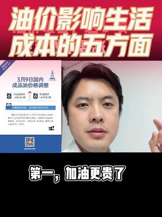 油价破百:这 5 项生活成本要涨!
#原油 #油价 #生活成本 #物价 #消费