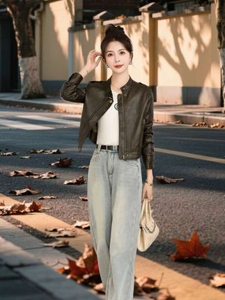 #高级感穿搭 #春秋穿搭 #皮衣夹克 #外套 #引领时尚潮流