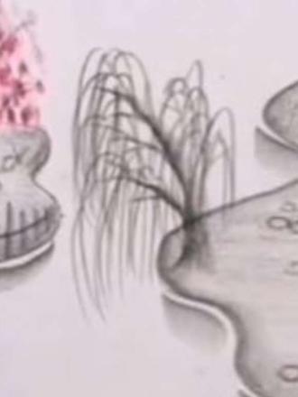 碧玉妆成一树高,万条垂下绿丝绦!#跟着抖音学画画 #每日分享 #简笔画 #绘画过程分享 #零基础学画画 @抖音小助手