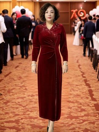 #喜婆婆喜妈妈婚宴装#敬酒服 #婚宴妈妈装 #旗袍连衣裙#礼服裙