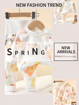 #我要上热门 宝妈们看过来!你家娃的可爱秋衣秋裤套装来咯✨ 纯棉面料超柔软,贴身穿像被云朵裹住☁️ 高腰护肚设计,小肚肚不着凉,蹦跳玩耍更安心~ 卡通印花萌趣又清新,小狮子🦁 小花熊🐻 水果兔兔🐰 各种可爱图案,穿上秒变奶酷萌娃,日常穿、睡觉穿都超甜🥰 肩扣设计方便穿脱,再也不用硬套头啦!多花色可选,承包宝宝一整个可爱秋冬🍂 快给宝贝安排,让萌趣与温暖并存~ #宝宝秋衣套装 #纯棉童装 #高腰护肚 #母婴好物