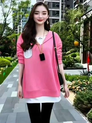 #假两件卫衣##时尚穿搭 #宽松版型 #洋气减龄 #显瘦穿搭