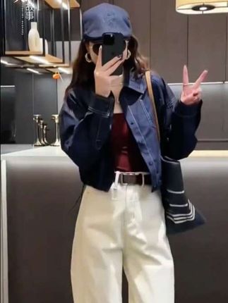 一整套复古港味设计感明线单排扣polo领衬衫阔腿裤套装 #时尚穿搭 #谁穿谁好看 #穿出自己的风格 @DOU+小助手 @巨量千川