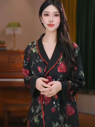 #家居服 #面料柔软舒适 #睡衣穿搭 #在家也要美美哒 #爱了爱了