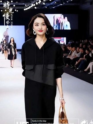 大码女生必入!2025春秋欧货连帽连衣裙,拼接设计显瘦,宽松穿出时尚气场#时尚穿搭 #时尚穿搭分享 #时尚穿搭女装 #穿搭时尚 #穿搭时尚女装